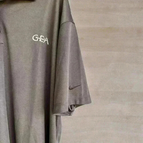 Men’s Nike Short Sleeve Dri-Fit Stay Cool Dark Gray Polo Golf Shirt GEA SZ XXL - Picture 2 of 7